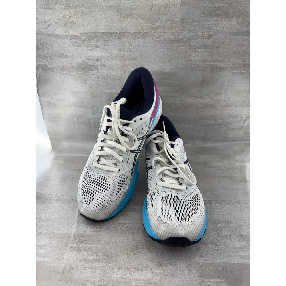 Asics Gel-Kayano 26 Women Running Shoes White Blue Purple 1012A457 Size 11.5
